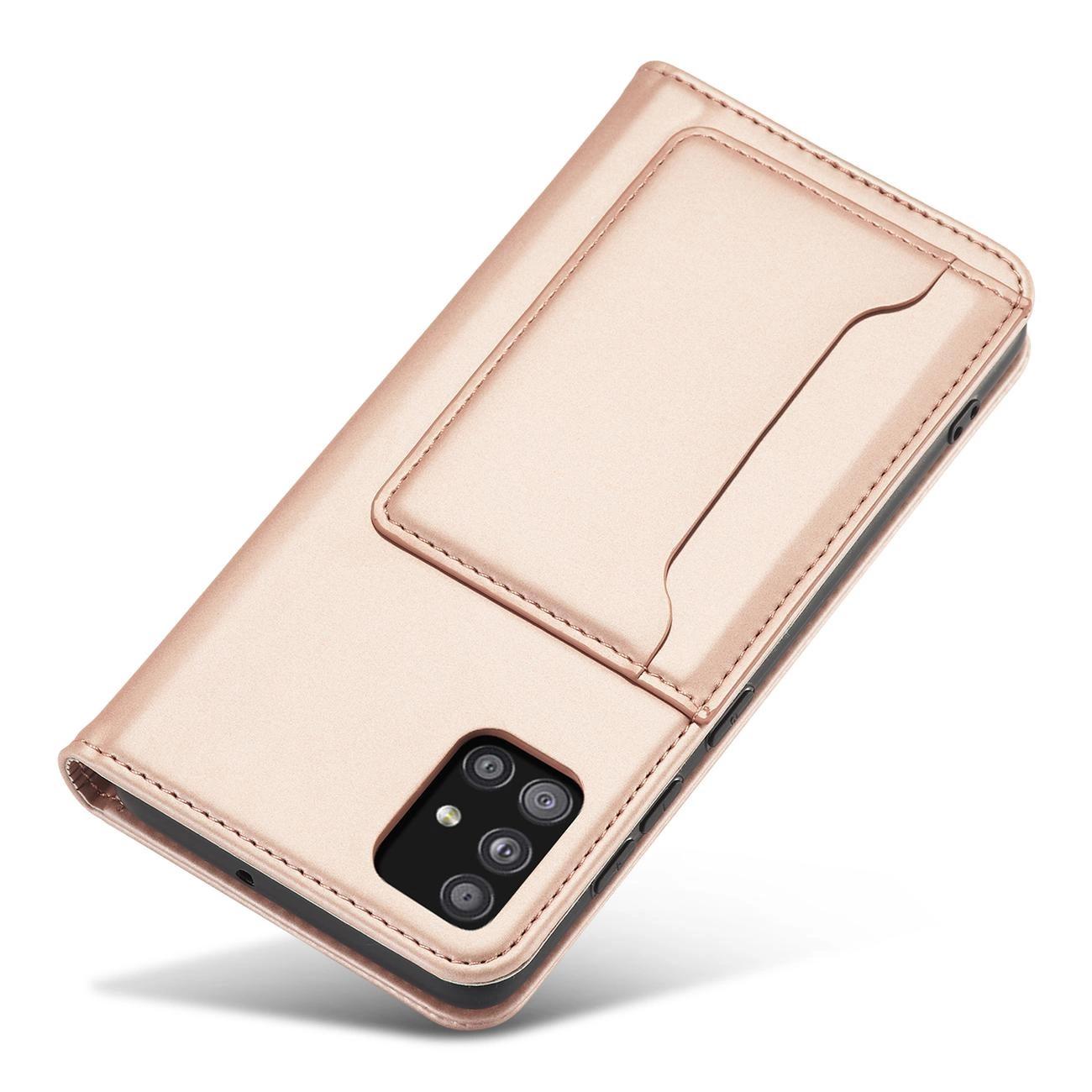Magnetinis kortelių dėklas Xiaomi Redmi Note 11 Pro piniginė kortelių laikiklis rožinė - Image 8