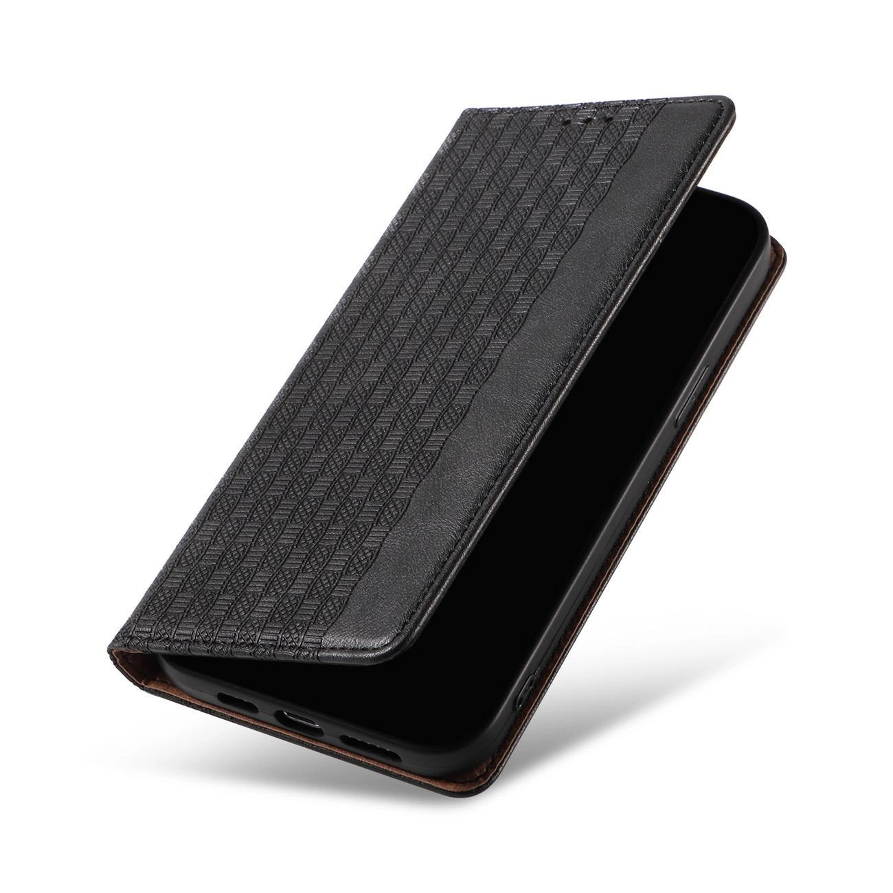 Magnetinis dirželio dėklas iPhone 12 Pro Max piniginė + mini pakabukas juoda - Image 9