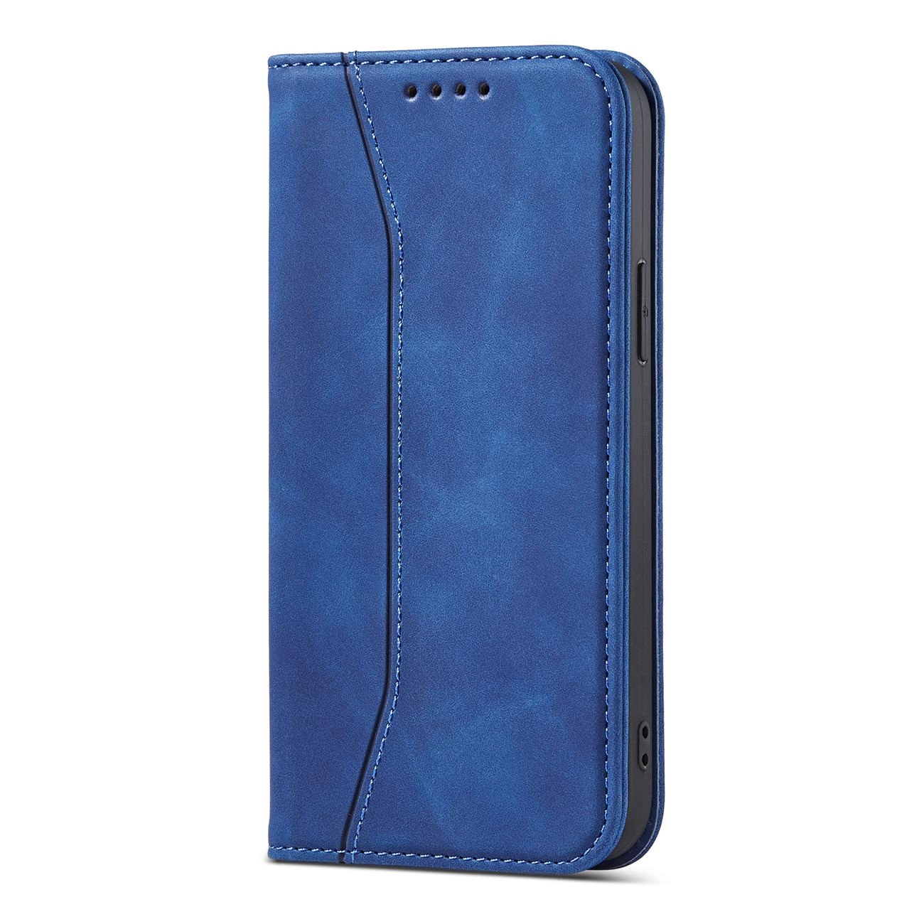 Magnetinis elegantiškas dėklas iPhone 12 Pro Max piniginė kortelių laikiklis mėlyna - Image 11