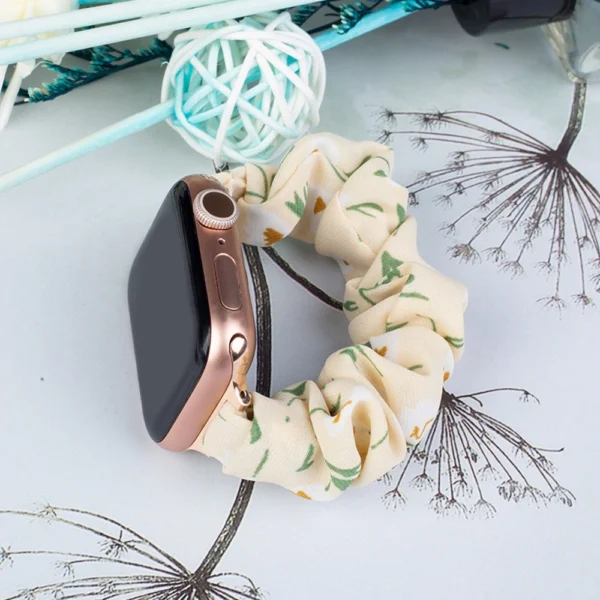 Audinio Apple Watch dirželis 42/44/45mm elastinis geltona - Image 2