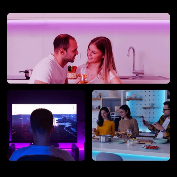 Sonoff L2-5M rinkinys išmanioji vandeniui atspari LED juosta 5 m RGB su nuotoliniu valdymu Wi-Fi maitinimas - Image 20