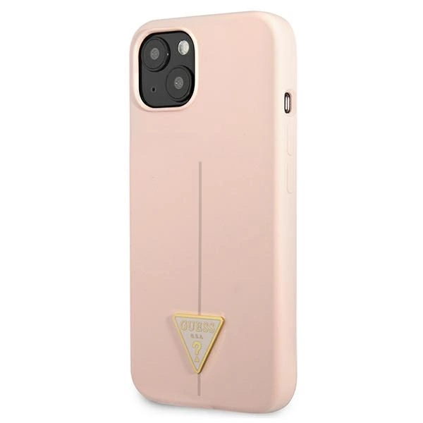 Guess GUHCP13SSLTGP iPhone 13 mini 5,4" rožinis hardcase Silicone Triangle - Image 2