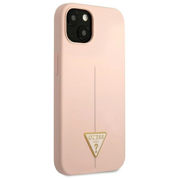 Guess GUHCP13SSLTGP iPhone 13 mini 5,4" rožinis hardcase Silicone Triangle - Image 4