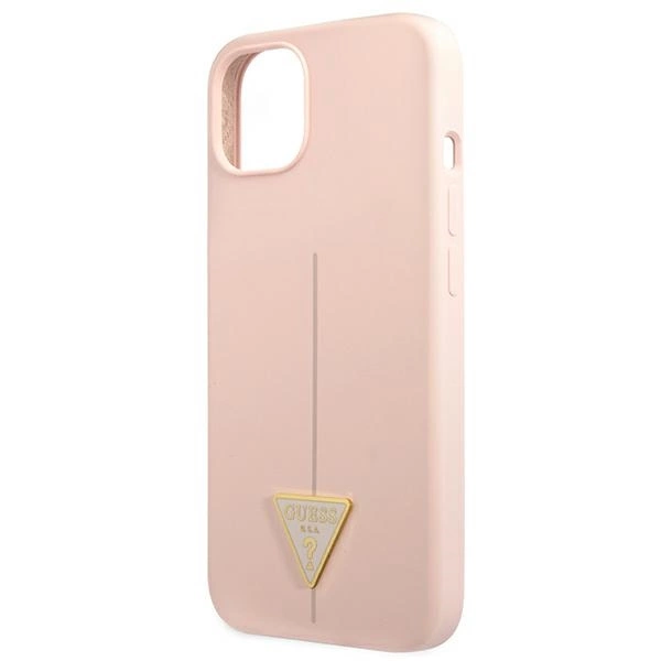 Guess GUHCP13SSLTGP iPhone 13 mini 5,4" rožinis hardcase Silicone Triangle - Image 6