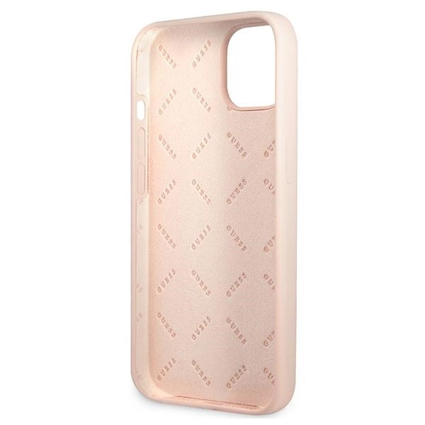 Guess GUHCP13SSLTGP iPhone 13 mini 5,4" rožinis hardcase Silicone Triangle - Image 7