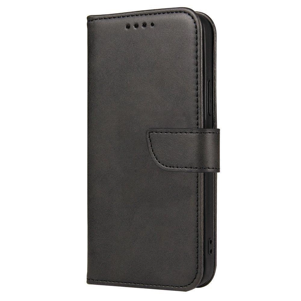 Magnet Case elegantiškas dėklas su atverčiamu dangteliu ir stovėjimo funkcija Motorola Moto G 2022 juodas - Image 3