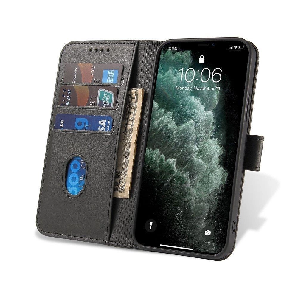 Magnet Case elegantiškas dėklas su atverčiamu dangteliu ir stovėjimo funkcija Motorola Moto G 2022 juodas - Image 6