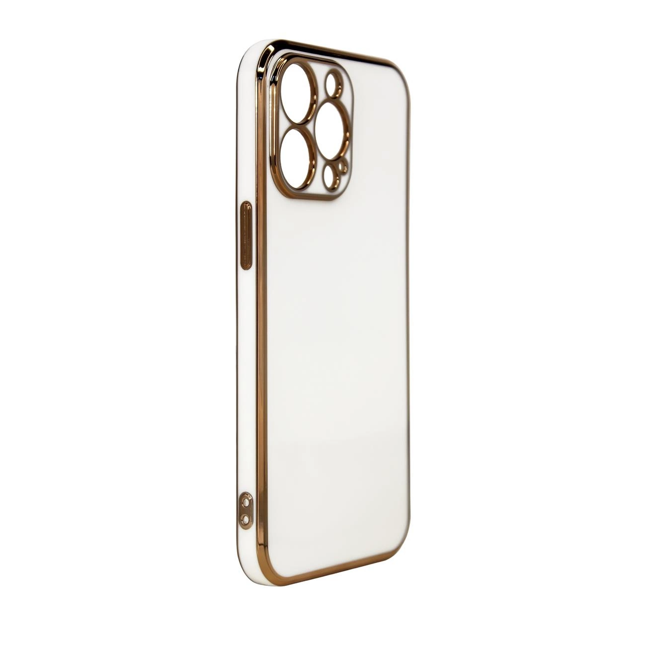 Lighting Color dėklas Samsung Galaxy A13 5G gelio dėklas su auksiniu rėmeliu baltas - Image 2