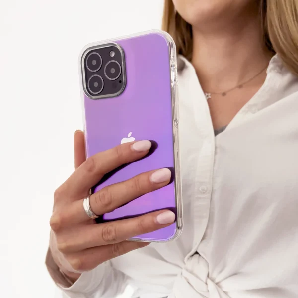 Aurora dėklas iPhone 13 violetinis gelio neoninis dėklas - Image 3