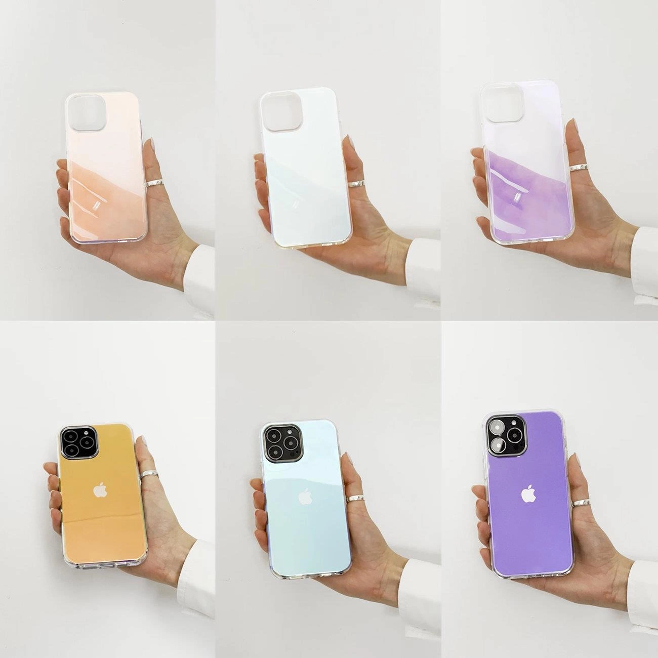 Aurora dėklas iPhone 12 gelio neoninis dėklas auksinis - Image 5