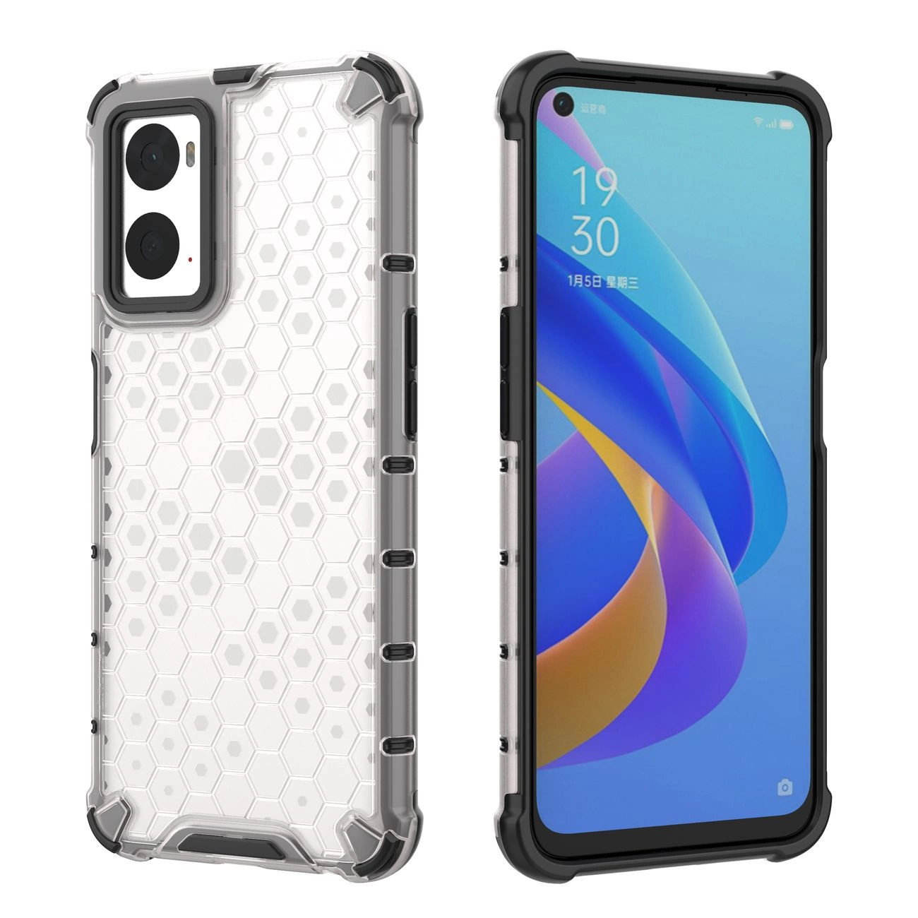 Honeycomb dėklas apsauginis su gelio rėmeliu Oppo A76 / Oppo A36 / Real - Image 14