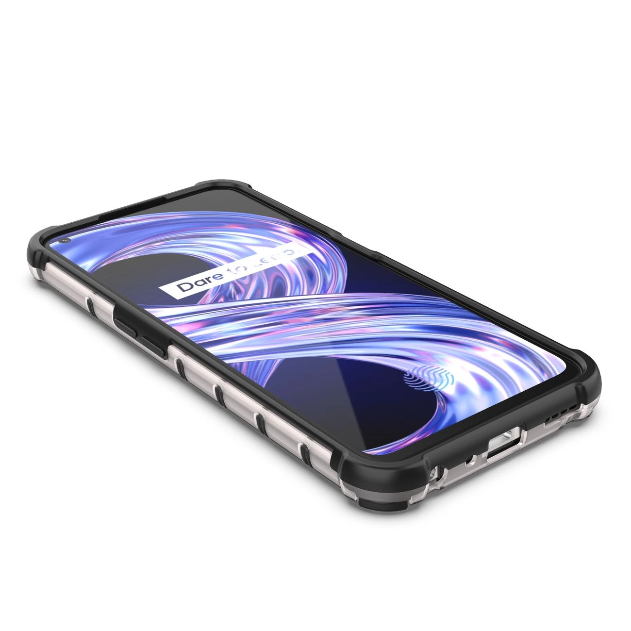 Honeycomb dėklas su šarvuotu dangteliu ir gelio rėmeliu Realme 9 Pro, permatomas - Image 16