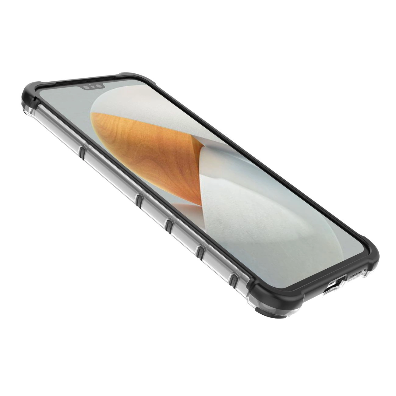 Honeycomb dėklas su šarvuotu dangteliu ir gelio rėmeliu Vivo V23 5G, juodas - Image 15