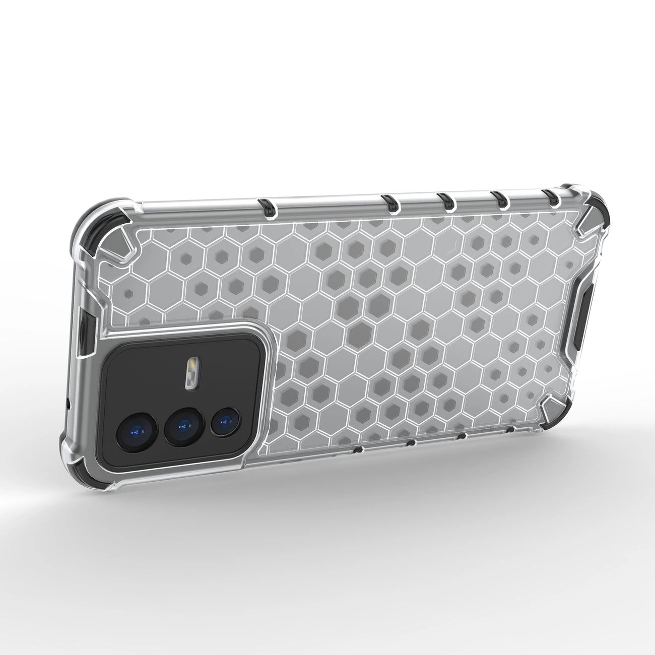 Honeycomb dėklas su šarvuotu dangteliu ir gelio rėmeliu Vivo V23 5G, juodas - Image 6