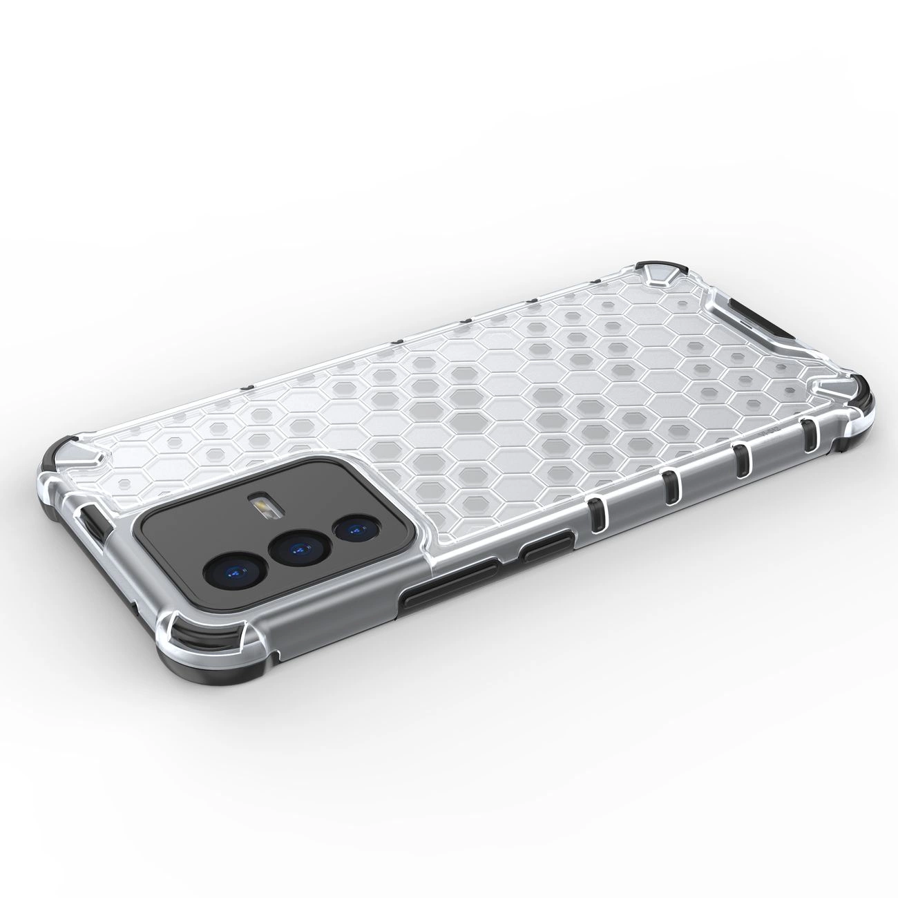 Honeycomb dėklas su šarvuotu dangteliu ir gelio rėmeliu Vivo V23 5G, juodas - Image 7