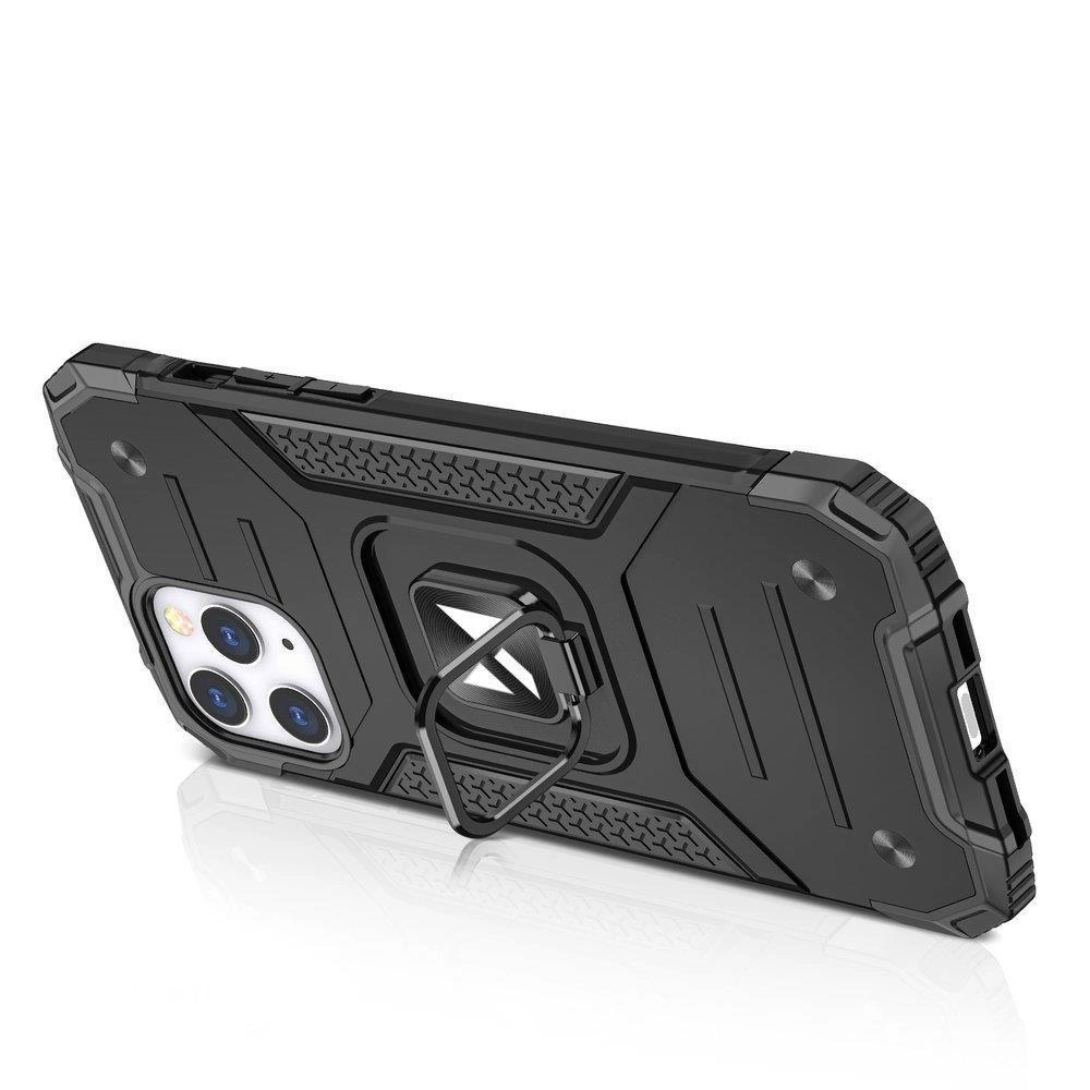 Wozinsky Ring Armor dėklas iPhone 14 Pro Max, šarvuotas, su magnetiniu laikikliu ir auksiniu žiedu - Image 4