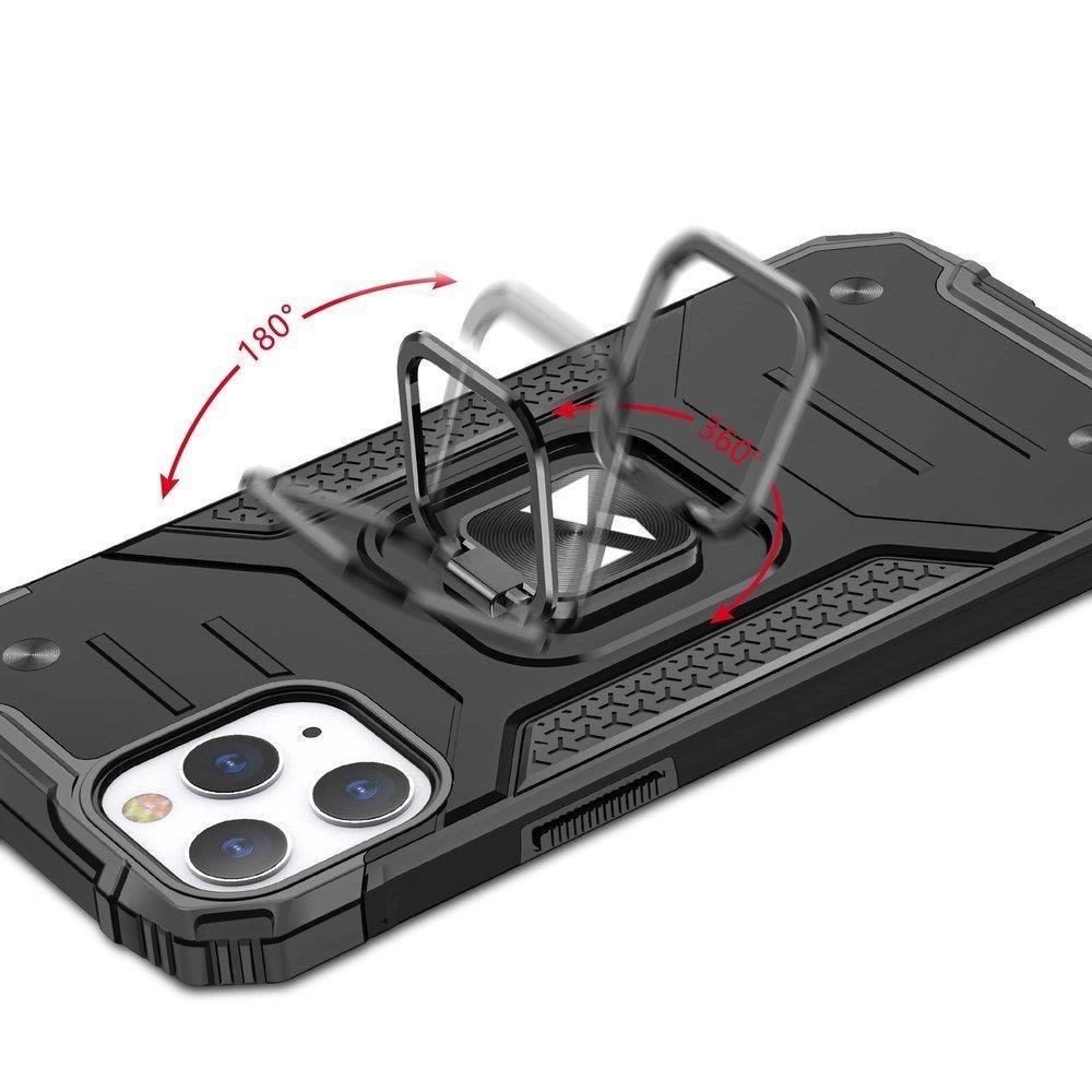 Wozinsky Ring Armor dėklas iPhone 14 Pro Max, šarvuotas, su magnetiniu laikikliu ir auksiniu žiedu - Image 5