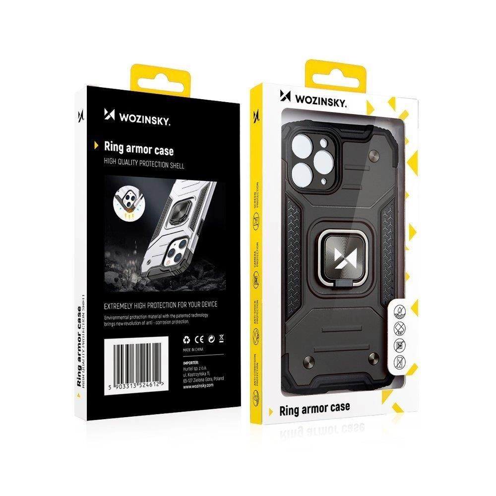 Wozinsky Ring Armor dėklas iPhone 14 Pro Max, šarvuotas, su magnetiniu laikikliu ir auksiniu žiedu - Image 8