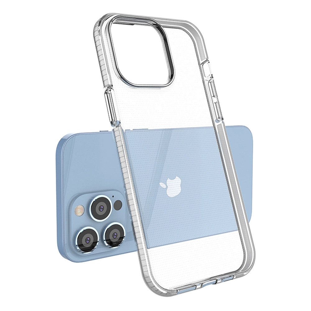 Spring Case dėklas iPhone 14 Pro Max, silikoninis, su rėmeliu, juodas - Image 3