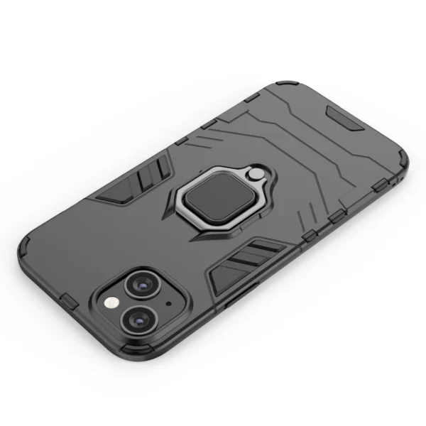 Ring Armor dėklas iPhone 14 Plus, šarvuotas, su magnetiniu laikikliu ir juodu žiedu - Image 18