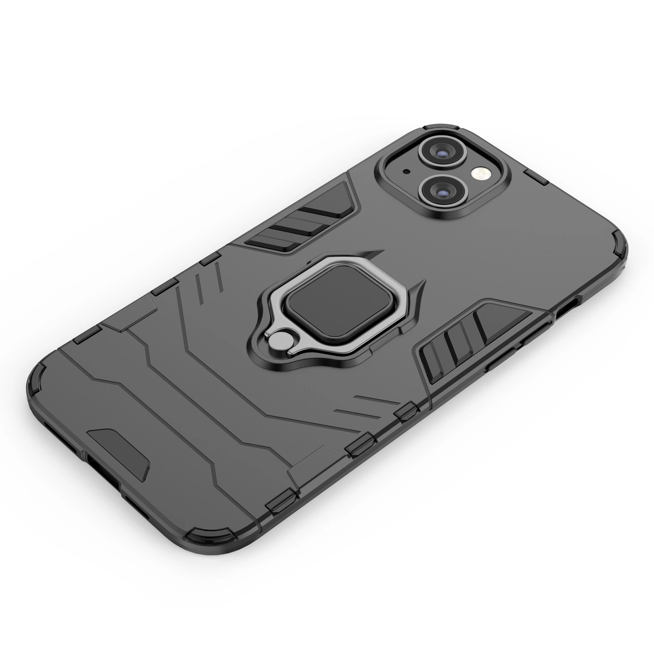 Ring Armor dėklas iPhone 14 Pro, šarvuotas, su magnetiniu laikikliu ir juodu žiedu - Image 12
