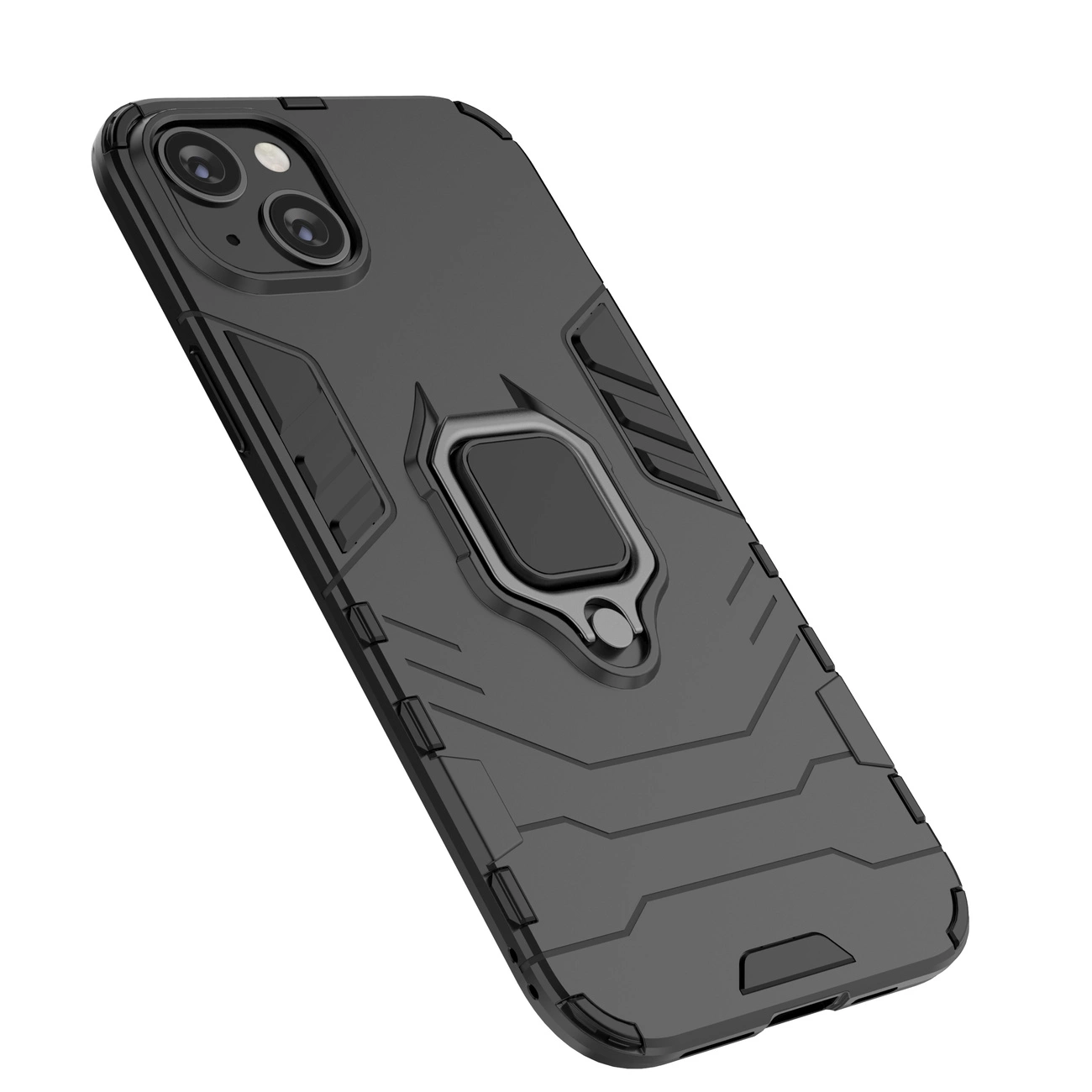 Ring Armor dėklas iPhone 14 Pro, šarvuotas, su magnetiniu laikikliu ir juodu žiedu - Image 16