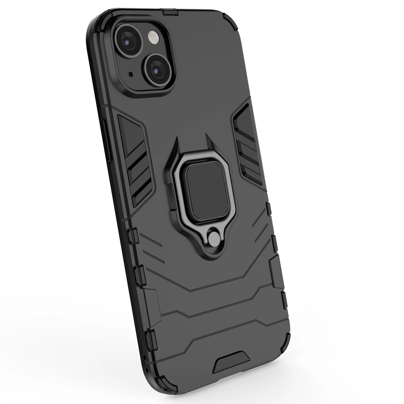 Ring Armor dėklas iPhone 14 Pro, šarvuotas, su magnetiniu laikikliu ir juodu žiedu - Image 5