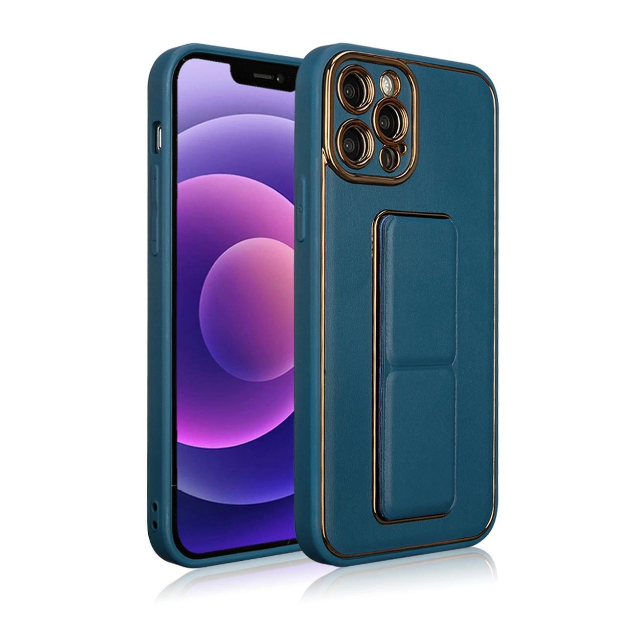 New Kickstand Case dėklas iPhone 13 Pro Max su stovu mėlynas - Image 2