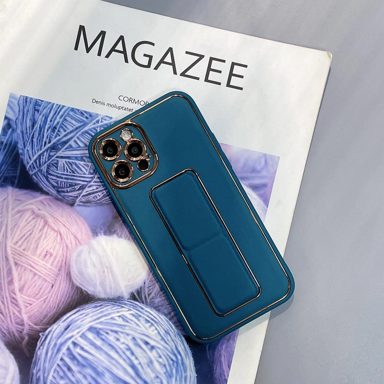 New Kickstand Case dėklas Samsung Galaxy A13 su stovu mėlynas - Image 3