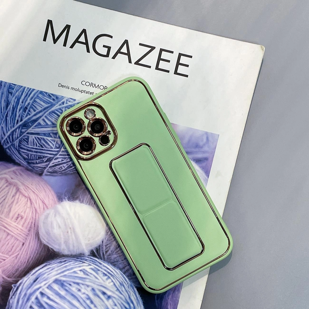 New Kickstand Case dėklas Samsung Galaxy A13 su stovu žalias - Image 3