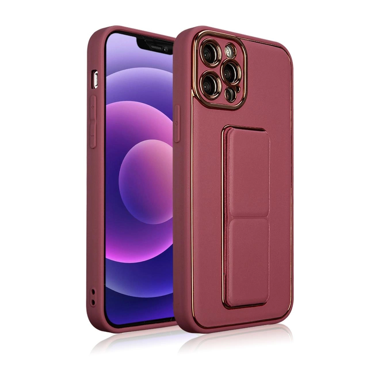 New Kickstand Case dėklas Samsung Galaxy A12 5G su stovu raudonas - Image 2