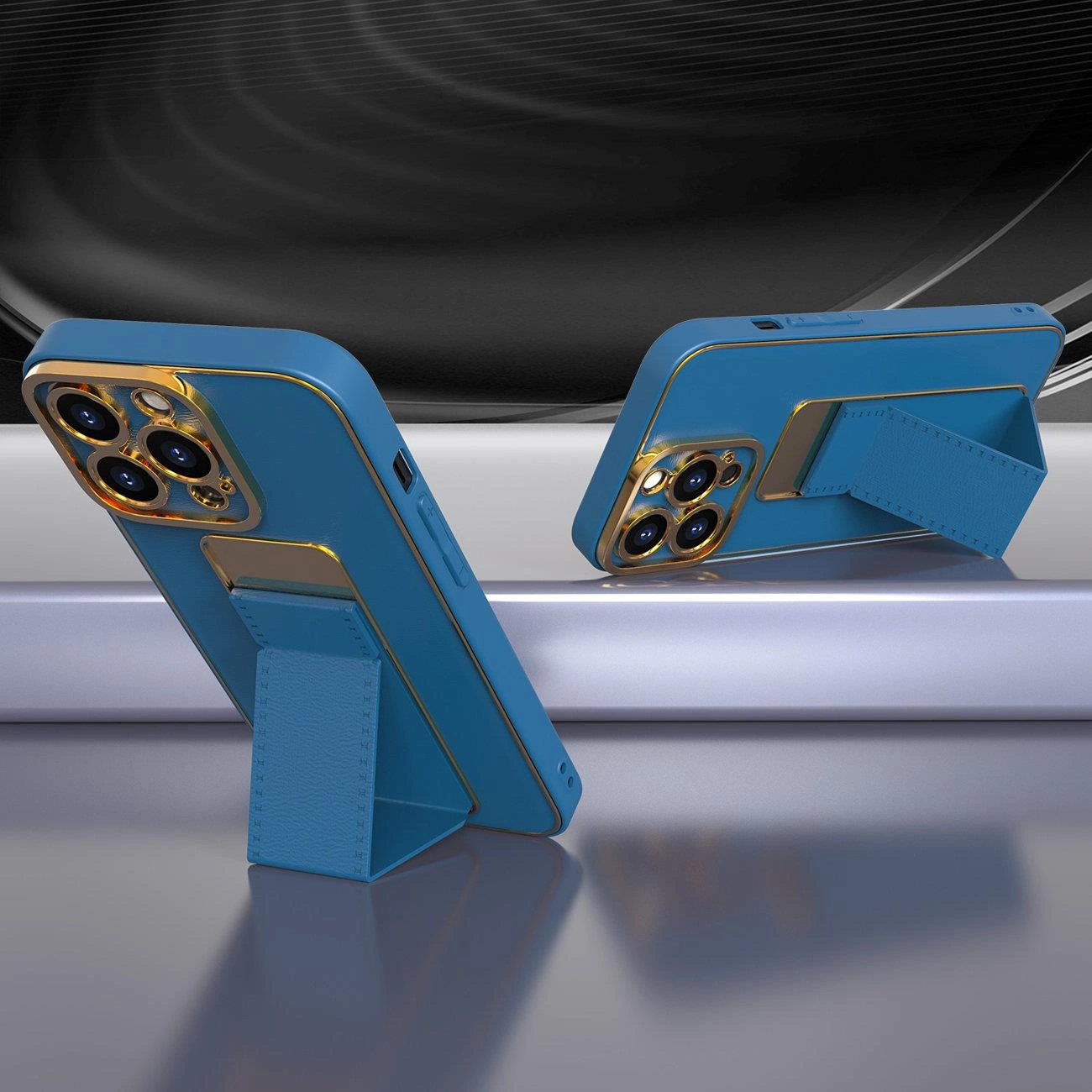 New Kickstand Case dėklas Samsung Galaxy A12 5G su stovu raudonas - Image 4