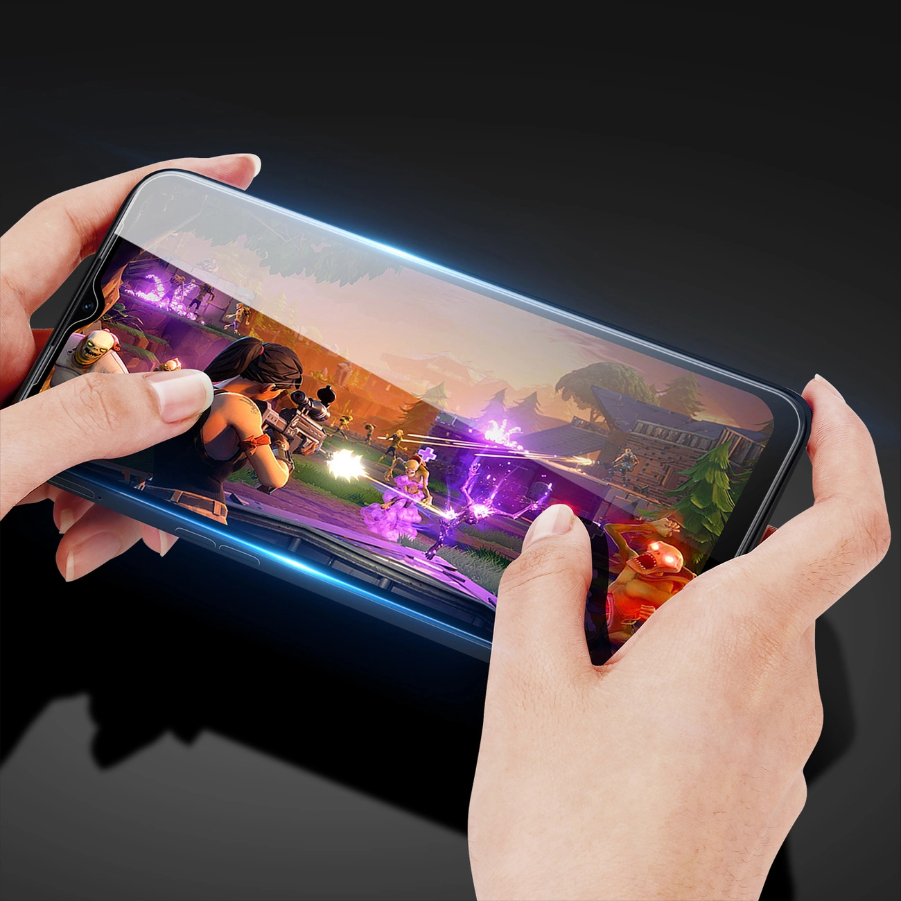 Dux Ducis 9D grūdintas stiklas pilno ekrano 9H su rėmeliu Realme C35 juodas (draugiškas dėklams) - Image 3