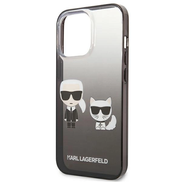 Karl Lagerfeld KLHCP13LTGKCK iPhone 13 Pro / 13 6.1" kietas dėklas juodas Gradient Ikonik Karl & Choupette - Image 6