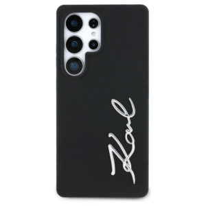 Dėklas Karl Lagerfeld Silicone Metal Signature Logo Samsung Galaxy S25 Ultra juodas