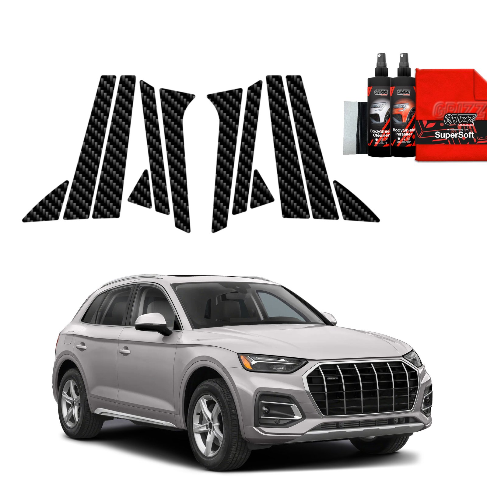 12in1 Carbon film for pillars for Audi Q5 (2020-2025)