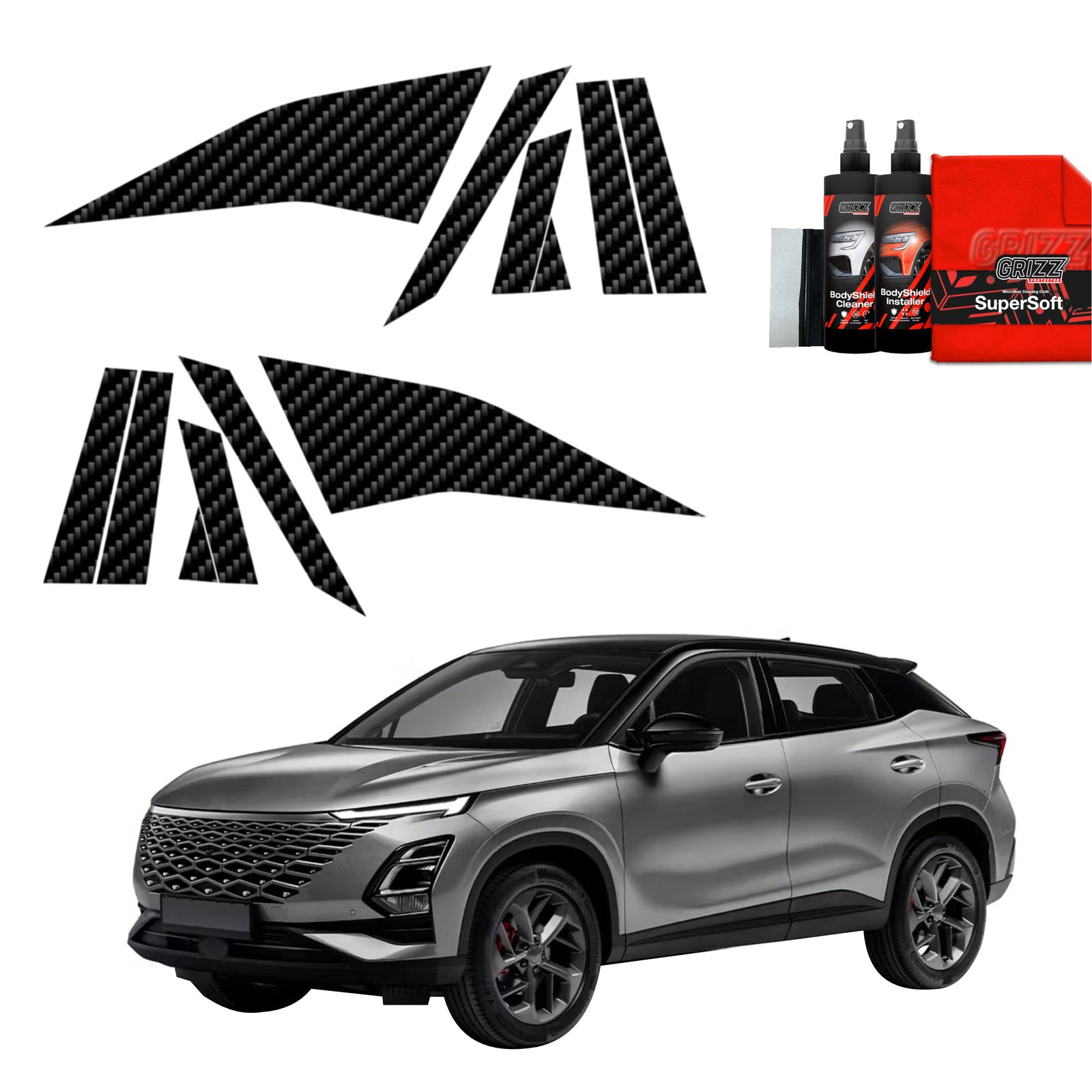 12in1 Carbon film for pillars for OMODA 5 Facelift (2024-2025)