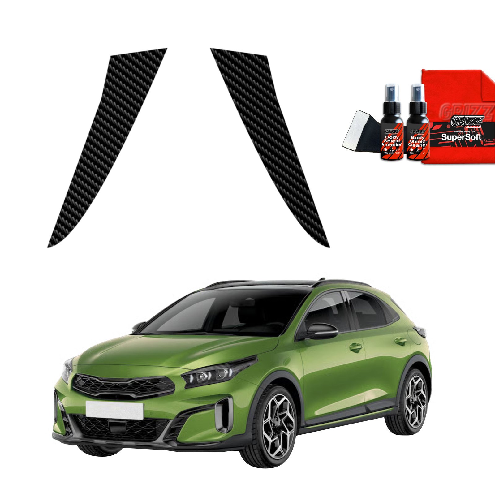 2in1 Carbon film for pillars for Kia XCeed (2022-2025)
