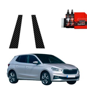 2in1 Carbon film for pillars for Skoda Fabia (2019-2025)