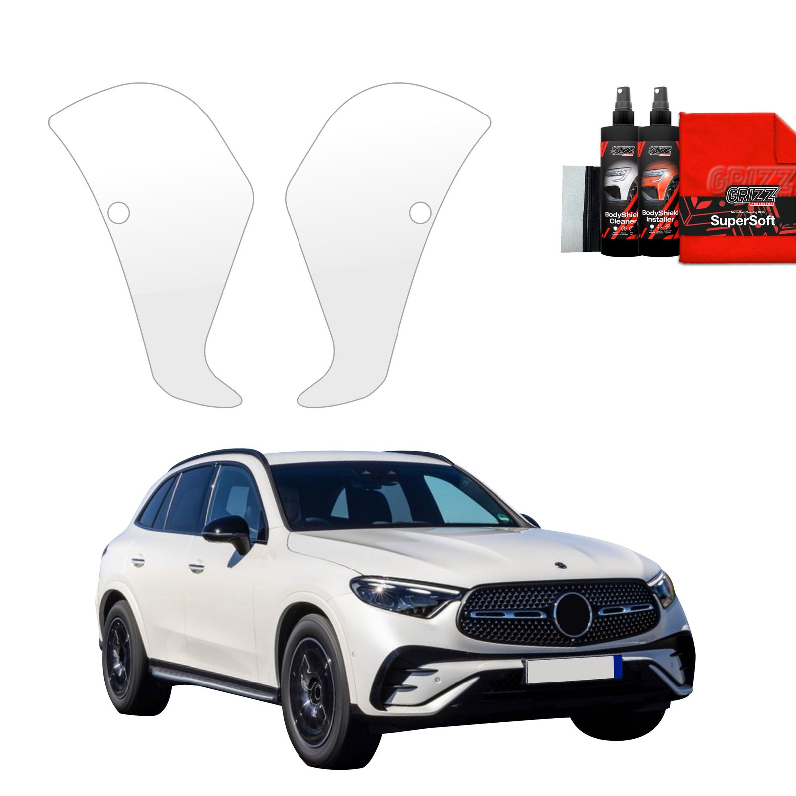 2in1 Protective film for bumper for Mercedes-Benz GLC C254 (2023-2025)