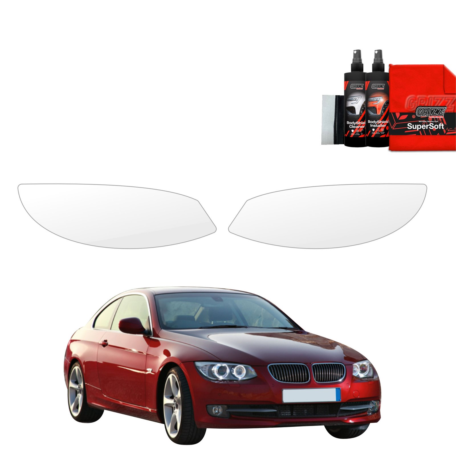 2in1 Protective film for lights for BMW 3 E92 Coupe LCI (2010-2013)