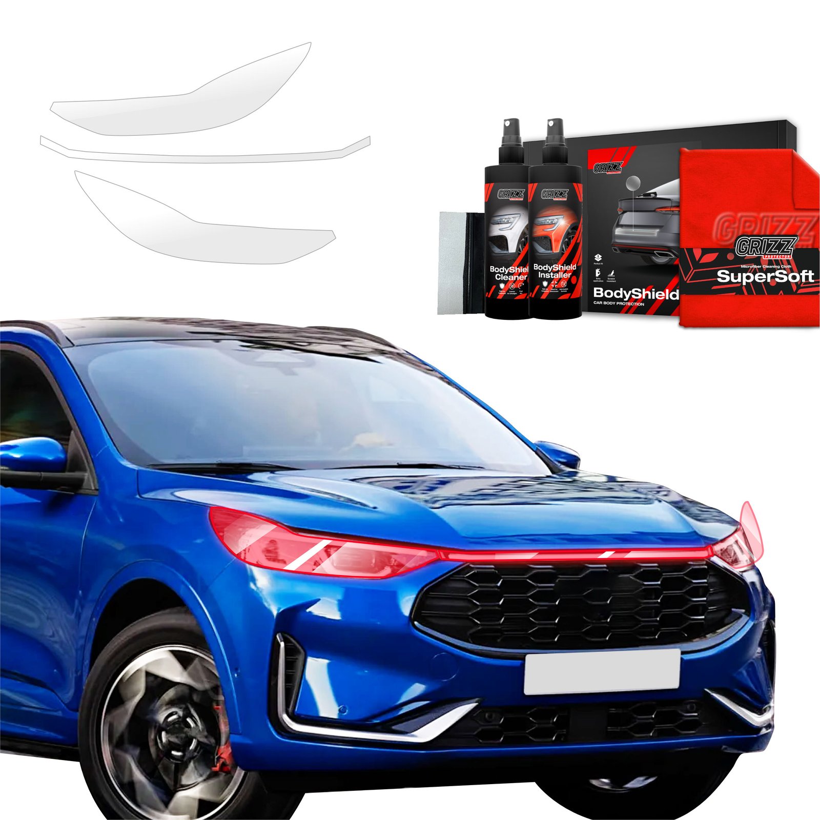 2in1 Protective film for lights for Ford Kuga Active X Facelift (2024-2025)