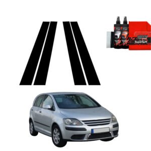 4in1 Black film for pillars for Volkswagen Golf Plus Hatchback 5D (2004-2008)