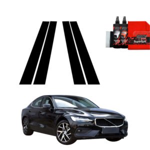 4in1 Black film for pillars for Volvo S60 3 Sedan 4D (2019-2024)