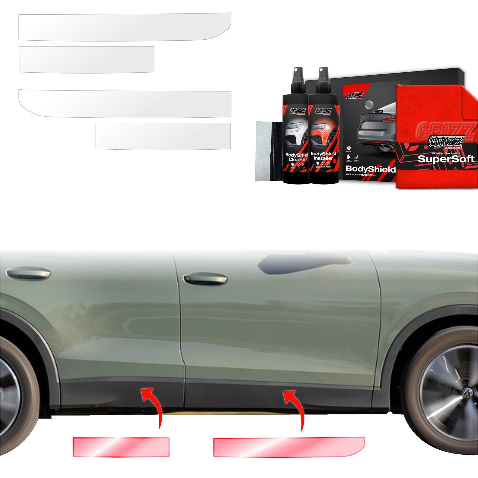 4in1 Folia PPF na progi bez nakładek do Volkswagen Tiguan 3 (2024-2025) Grizz