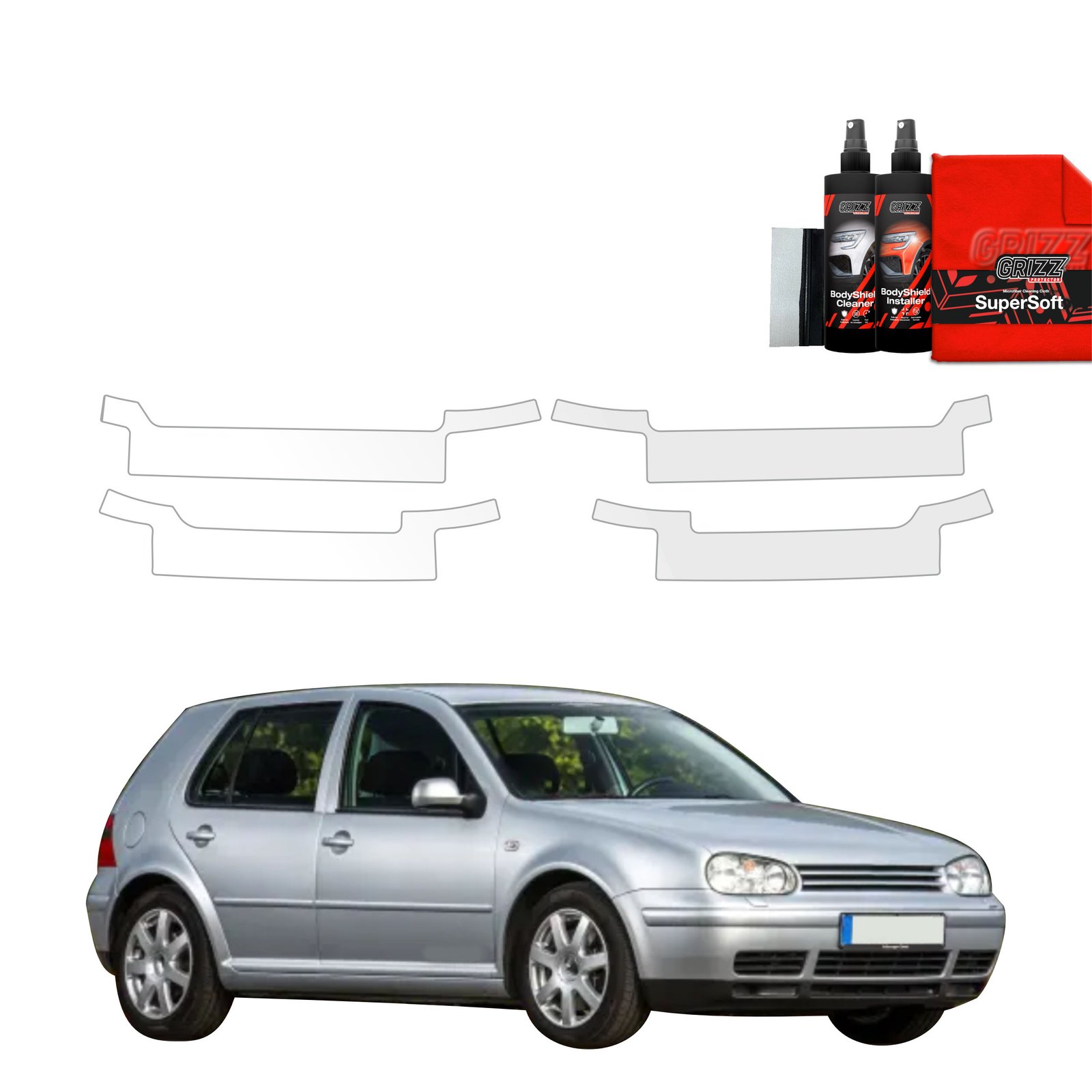 4in1 Protective film for sills for Volkswagen Golf 4 Hatchback 5D (1997-2003)