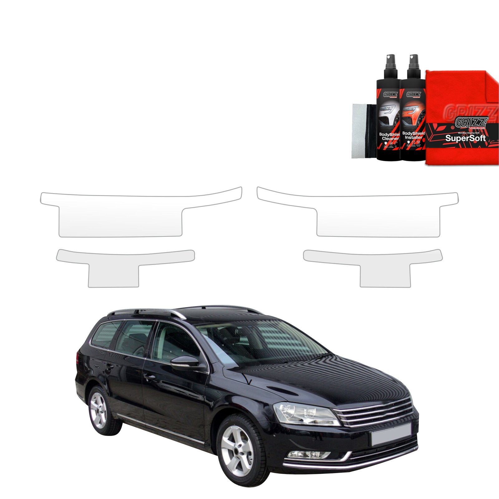 4in1 Protective film for sills for Volkswagen Passat B7 Variant (2010-2014)