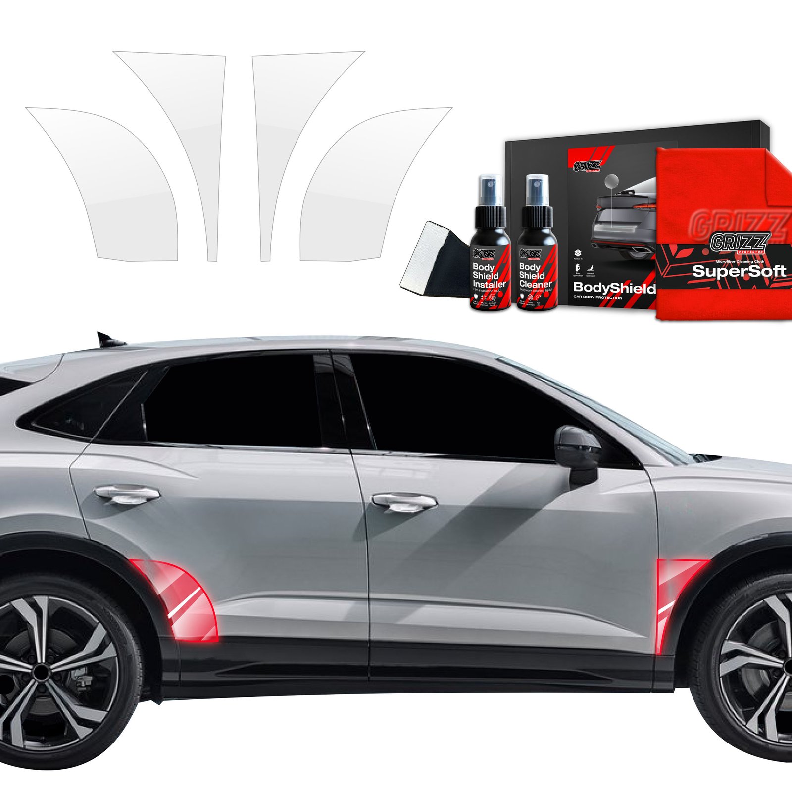 4in1 Protective film for wheel arches for Audi Q3 Sportback (2018-2025)