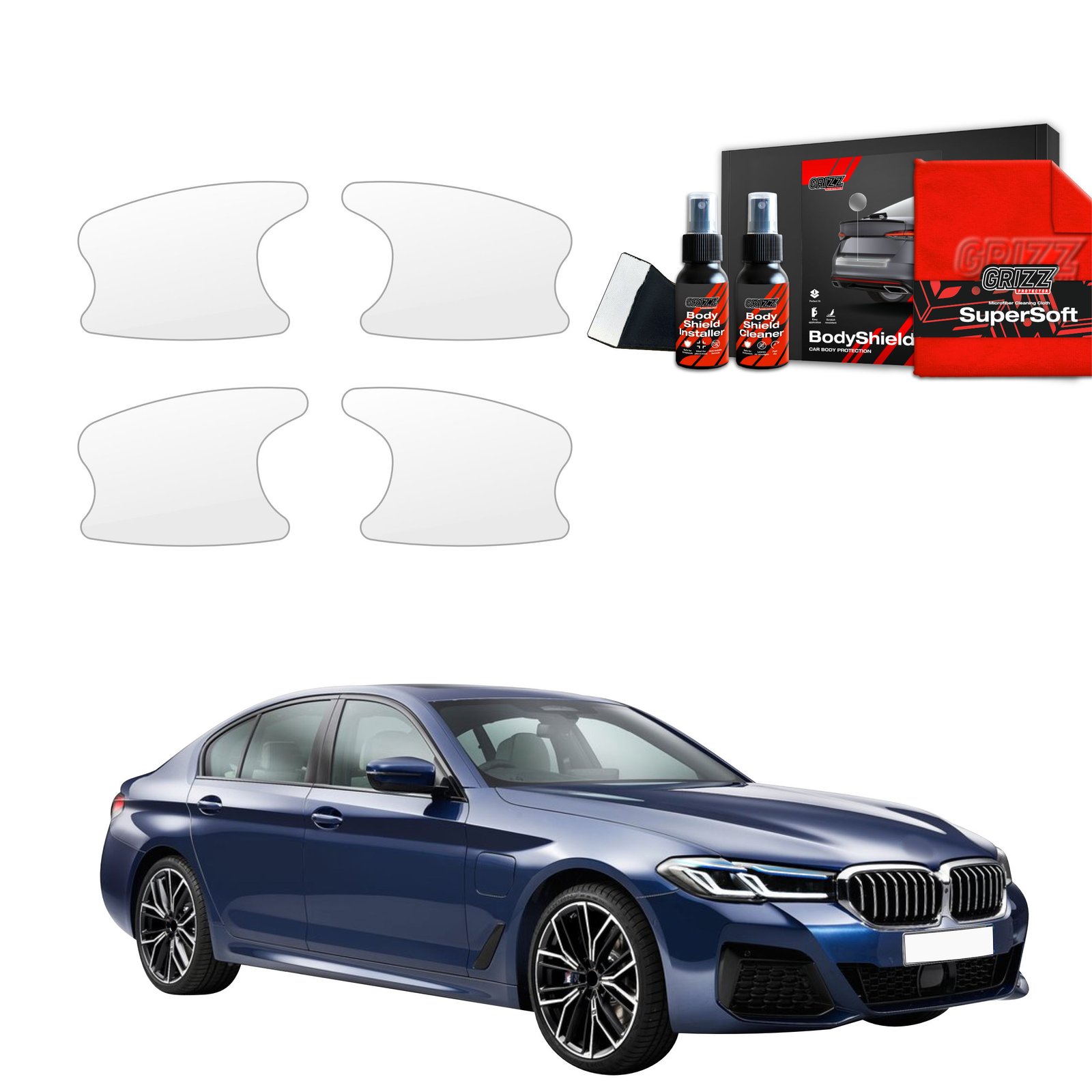 4in1 Protective film under door handles for BMW 5 G30 Sedan (2023-2025)