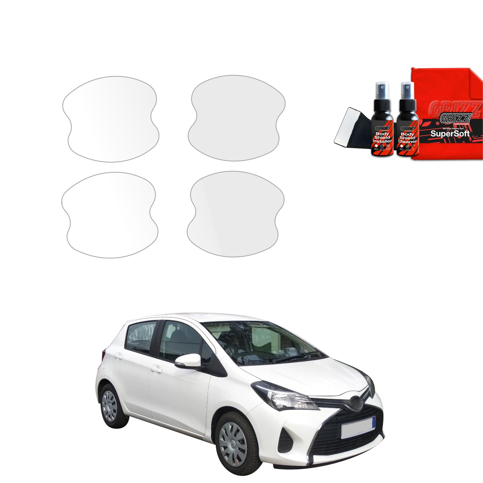 4in1 Protective film under door handles for Toyota Yaris (2011-2016)